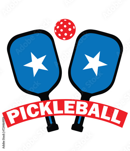 Pickleball Logo Vector. You can use it as club logo, banner design etc.