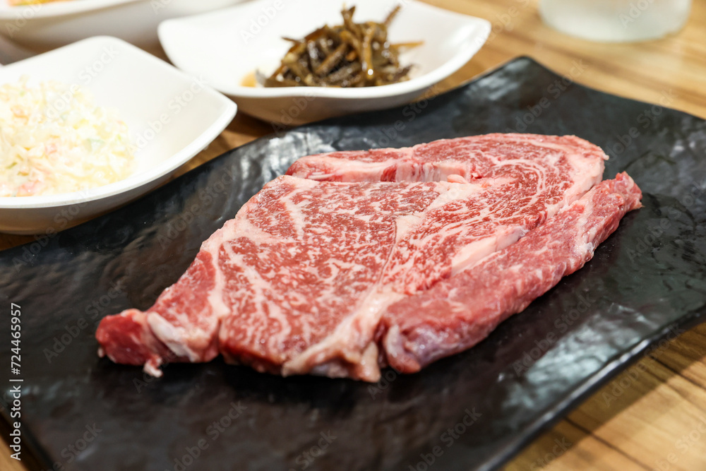 South Korean beef raw sirloin