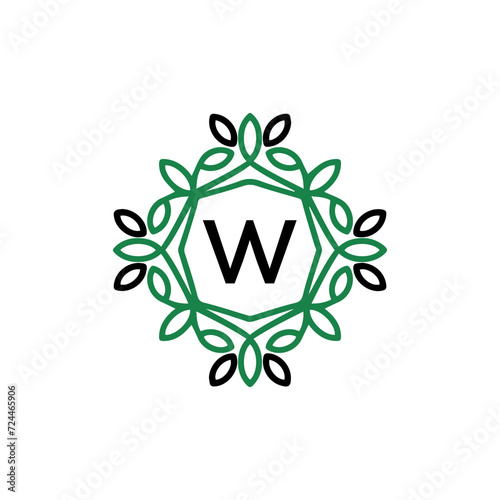 W logo design template vector. W Business abstract connection vector logo. W icon circle logotype. 