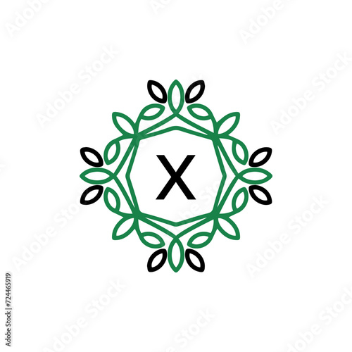 X logo design template vector. X Business abstract connection vector logo. X icon circle logotype. 
