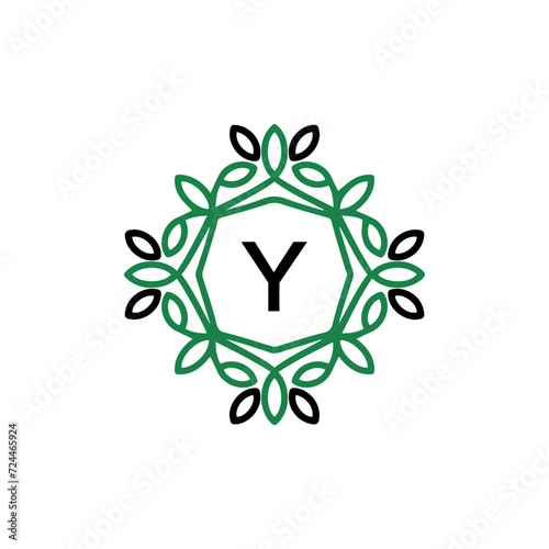 Y logo design template vector. Y Business abstract connection vector logo. Y icon circle logotype. 