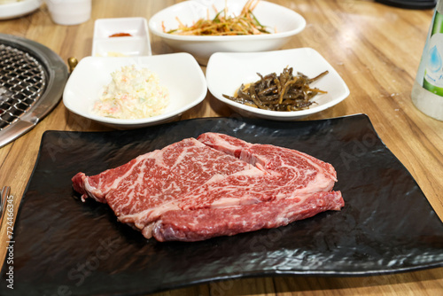 South Korean beef raw sirloin