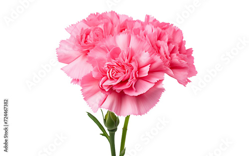 Pink Carnation Delight On Transparent Background