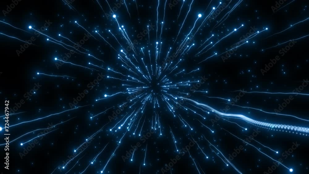 Light particle Explosion in space Light particle Explosion in space