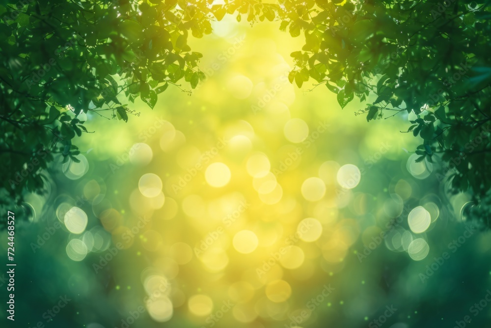 Serene Green And Yellow Colors Complement The Magical Morning Sun Bokeh Serene Green And Yellow Colors Complement The Magical Morning Sun Bokeh