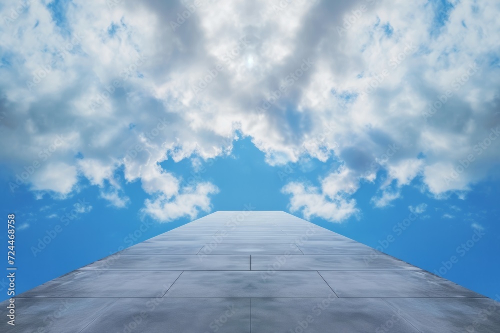 Surreal Cloud Catwalk Open On Blue Sky