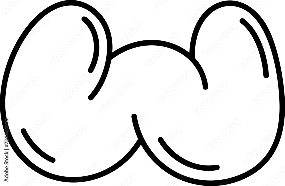 w letter Fluffy shape element vector w letter Fluffy shape element vector