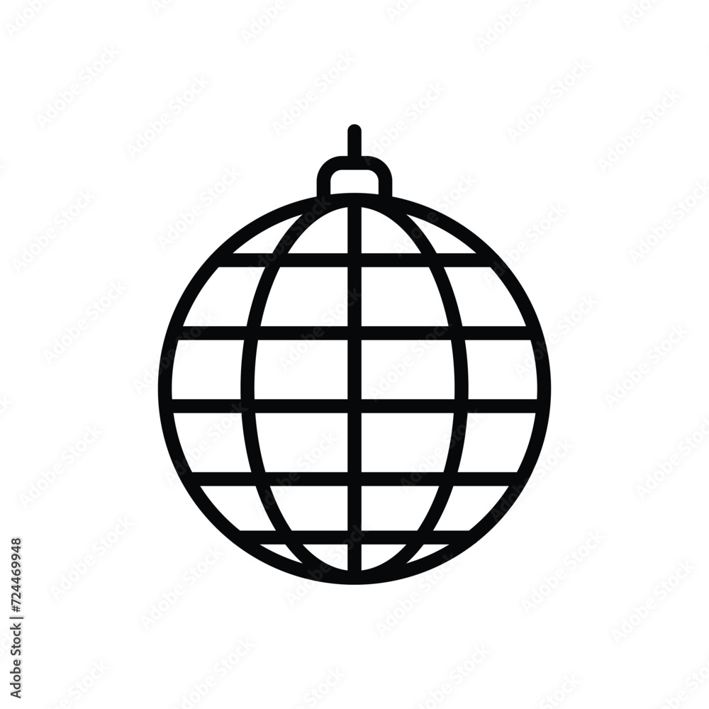 Disco Ball icon with white background vector stock illustration Disco Ball icon with white background vector stock illustration