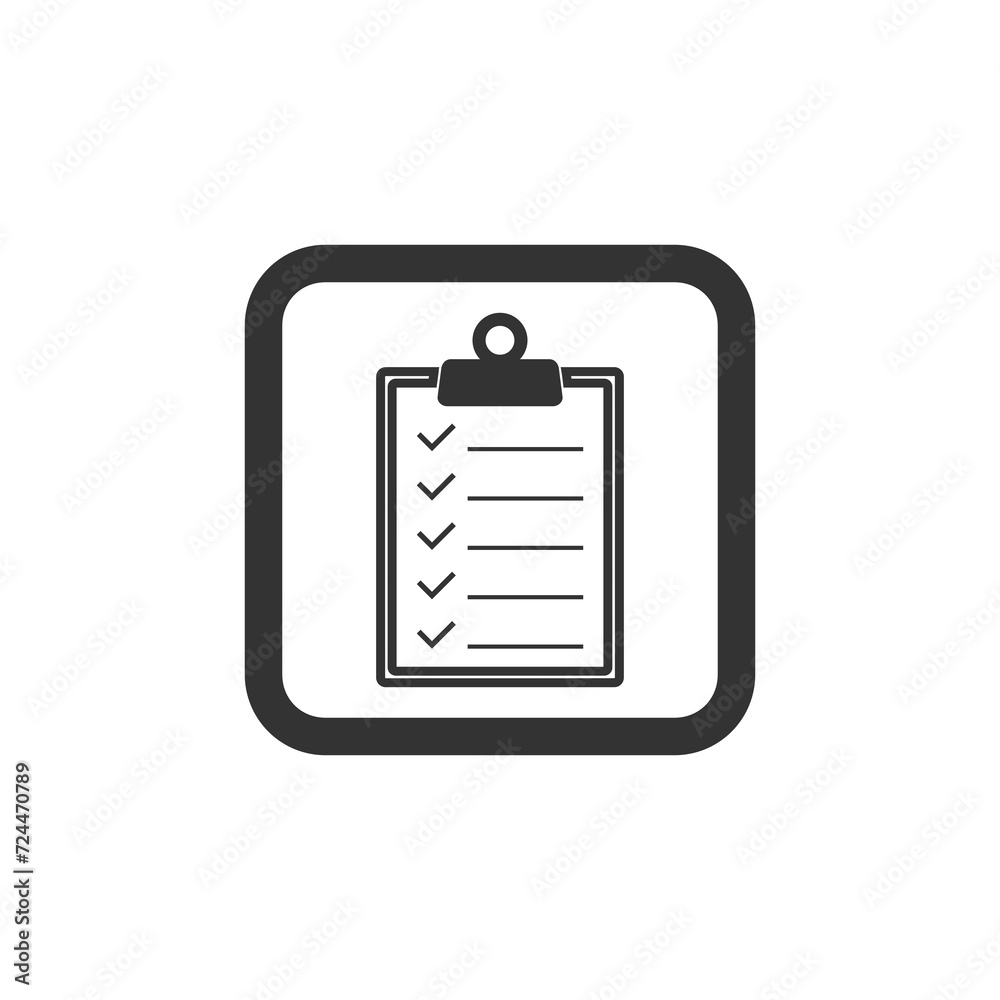 Fototapeta premium The checklist icon. Clipboard symbol icon isolated on transparent background
