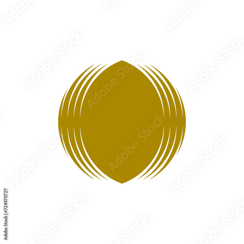 Round logo design icon isolated on transparent background