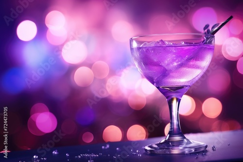 Purple Haze: Lavender-infused cocktail in a purple-tinted glass.