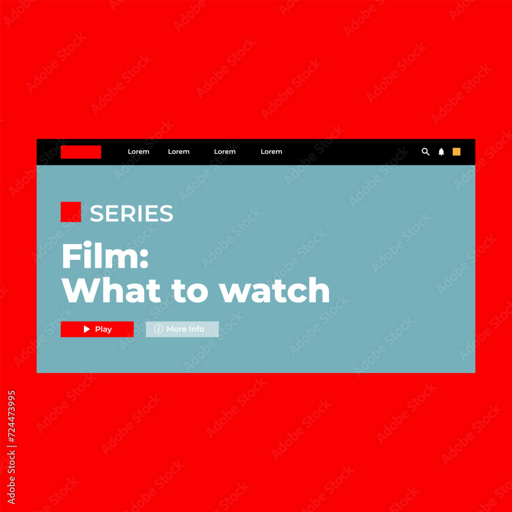 Movie apps interface. Movie apps screen social media, social network interface template. Movie apps interface. Movie apps screen social media, social network interface template.