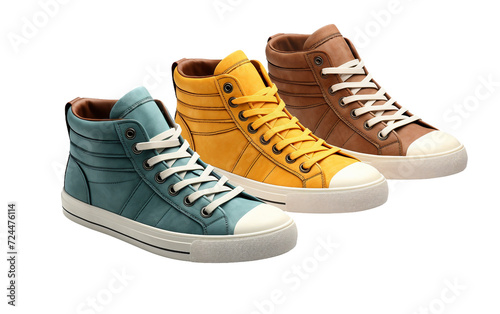 High-Top Sneakers for Men On Transparent Background