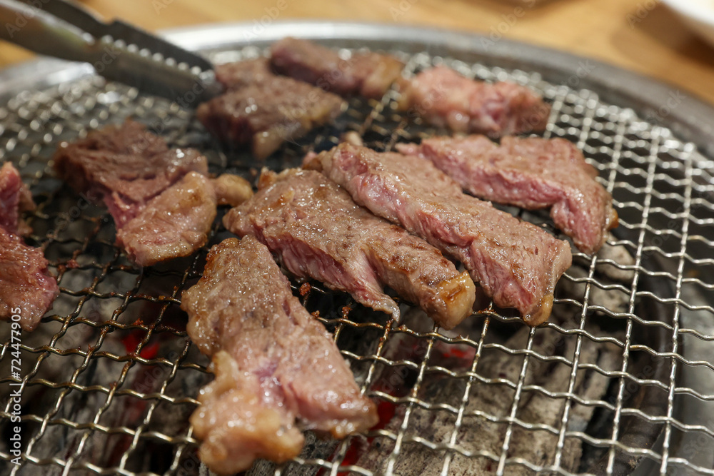 Korean beef raw sirloin bbq