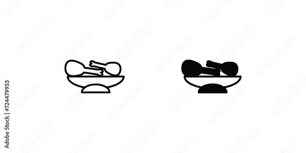 food icon with white background vector stock illustration