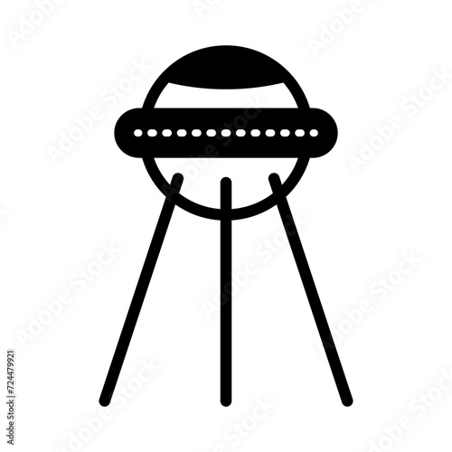 Sputnik icon in glyph style. Icon about outer space