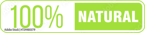 100 percent natural label