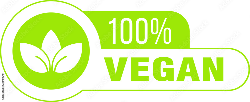 100 percent vegan label 100 percent vegan label