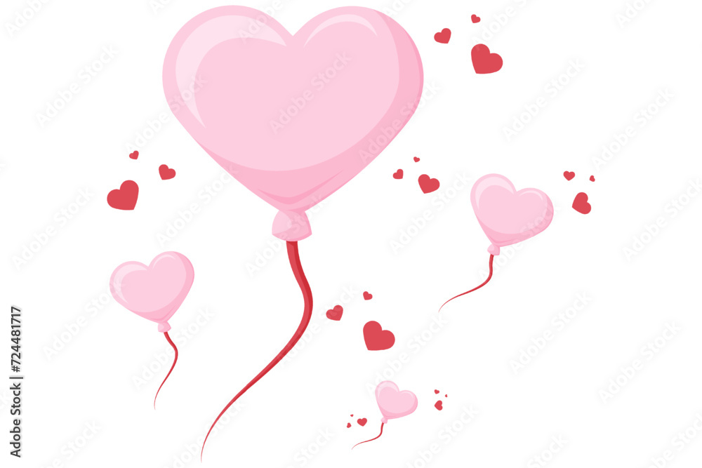 Love Balloon Cute Valentine Day Sticker