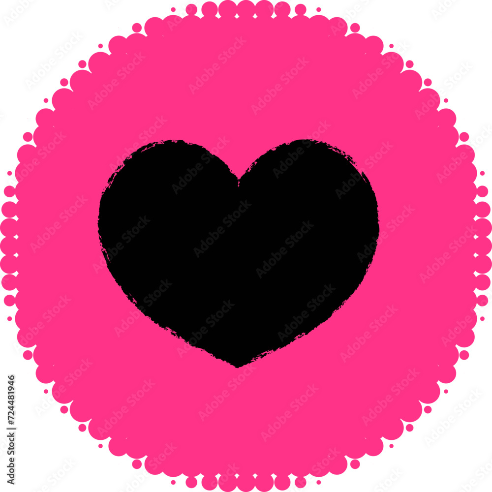 Pink heart element vector Pink heart element vector