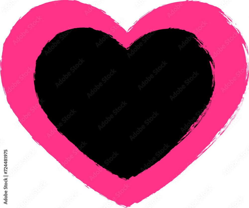 Pink heart element vector