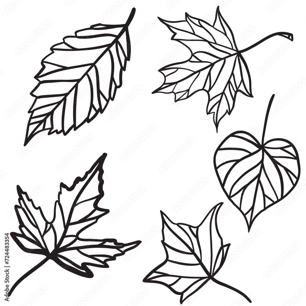 Hand drawing art of leaf. Vector illustration. Hand drawing art of leaf. Vector illustration.