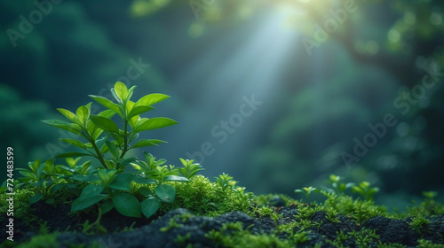 stylish nature PowerPoint Background 16 9 Ultra High Definition Image. AI generative