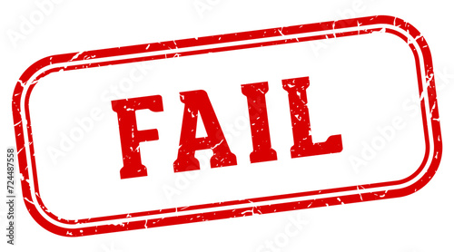 fail stamp. fail rectangular stamp on white background
