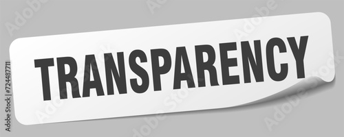 transparency sticker. transparency label