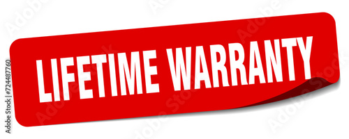 lifetime warranty sticker. lifetime warranty label