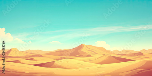 video game style  anime cartoon desert sand background banner  generated ai