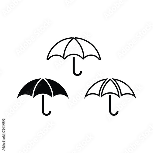 Simple and clean umbrella icon vector