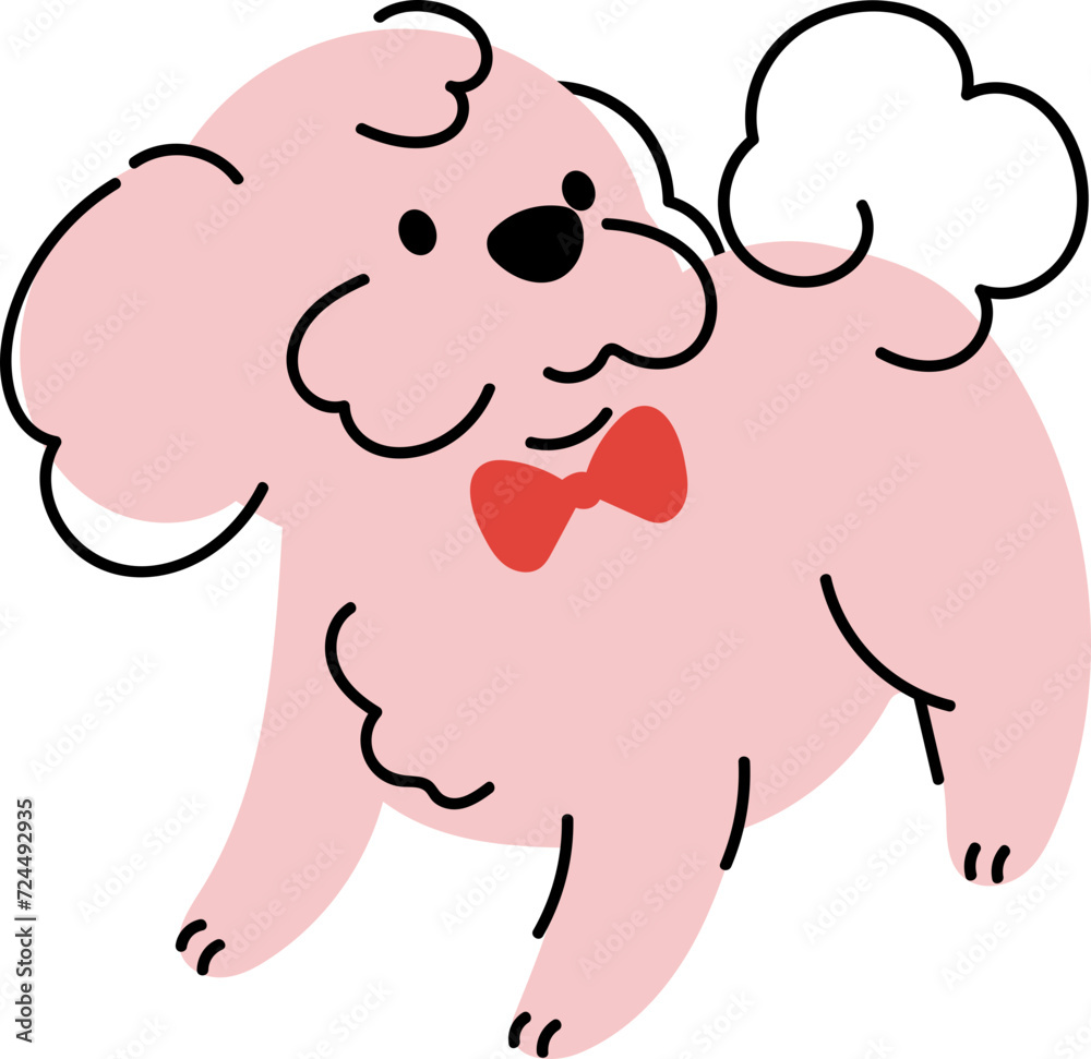Fototapeta premium Cute dog clipart vector