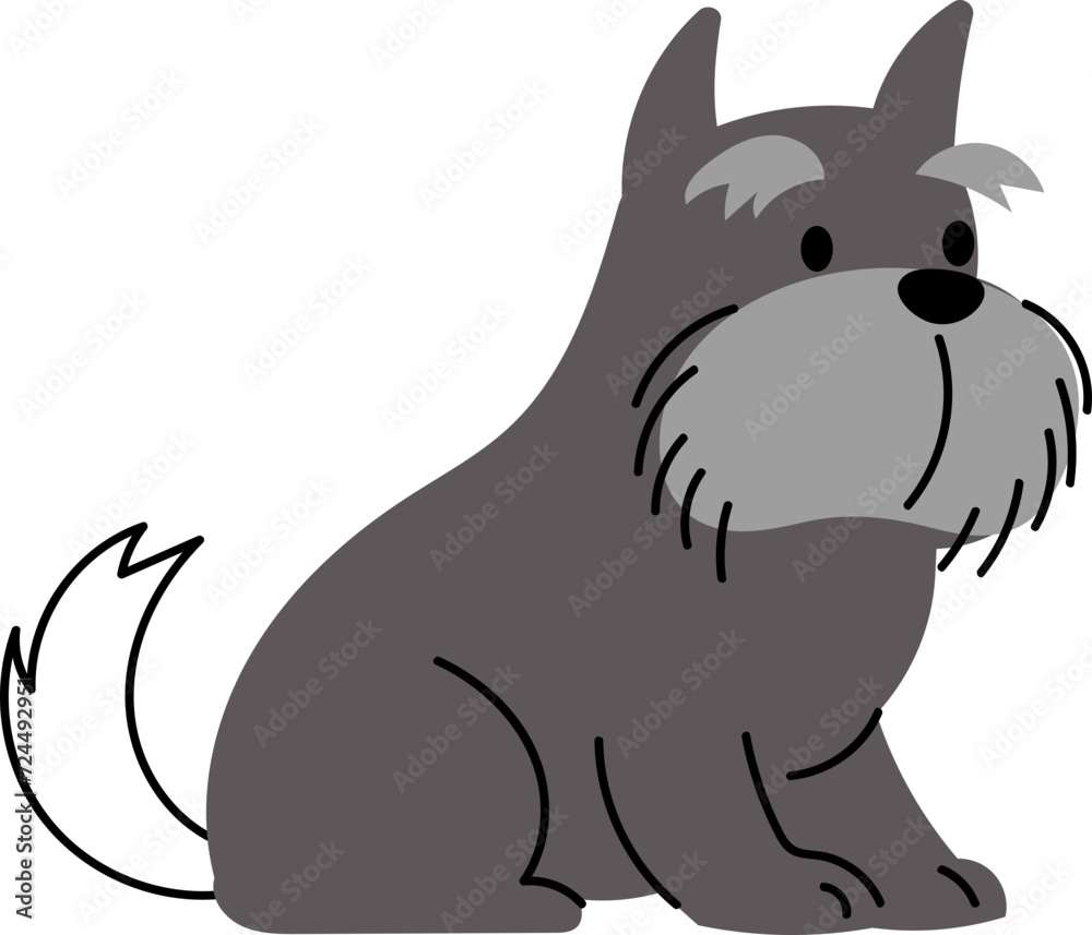 Obraz premium Cute dog clipart vector