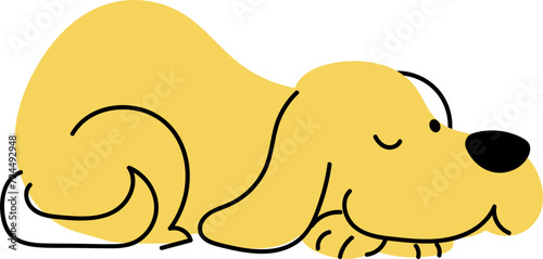 Cute dog clipart vector