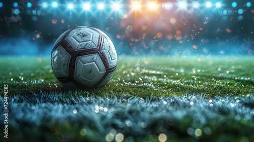 Beautiful background for soccer game advertising