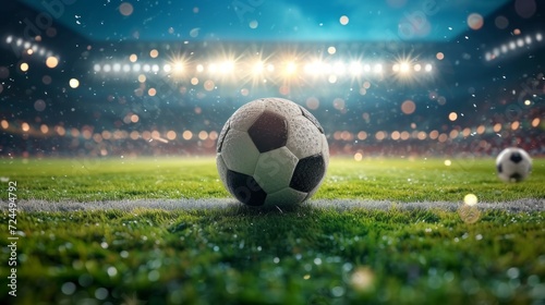 Beautiful background for soccer game advertising