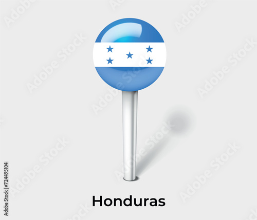 Honduras country flag pin map marker