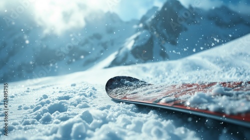Beautiful background for snowboarding advertising