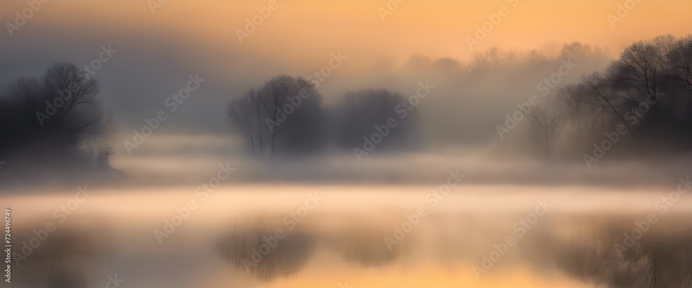 Morning Fog Elegance: Captivating Image of Sunshine Piercing Through Foggy Ambiance. Morning Fog Elegance: Captivating Image of Sunshine Piercing Through Foggy Ambiance.