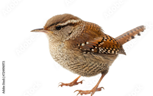 The Delicate Dance of the Wren Isolated on Transparent Background.