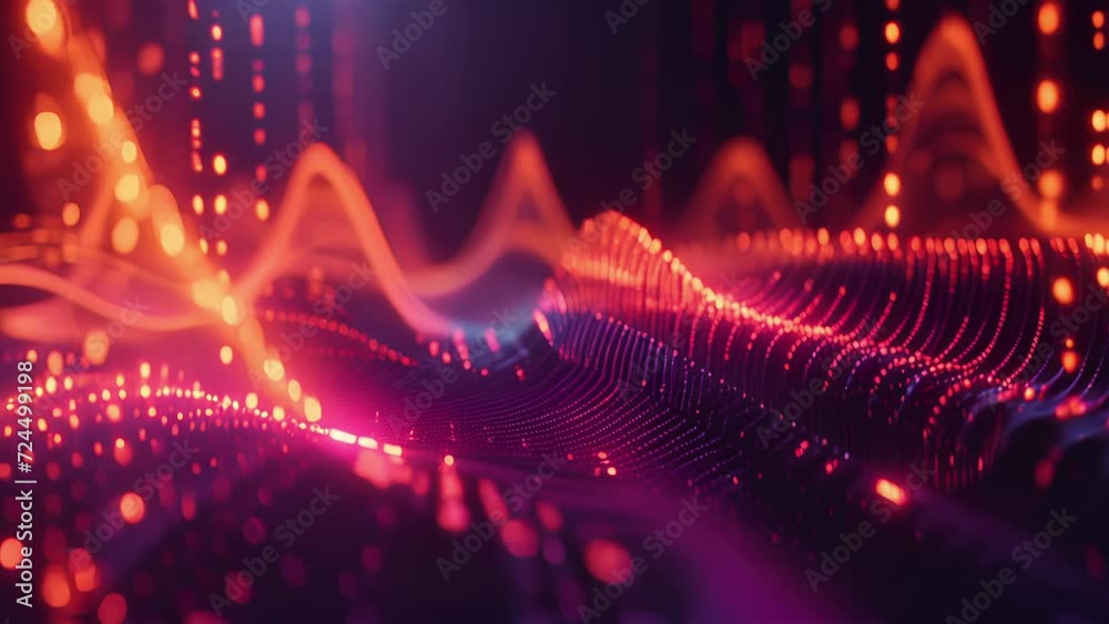 With each song the digital equalizer creates a unique and intricate visualization capturing the songs rhythm and intensity.