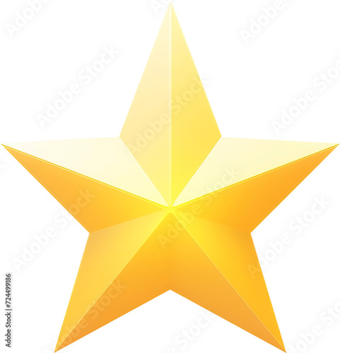 Star isolated on transparent background. PNG