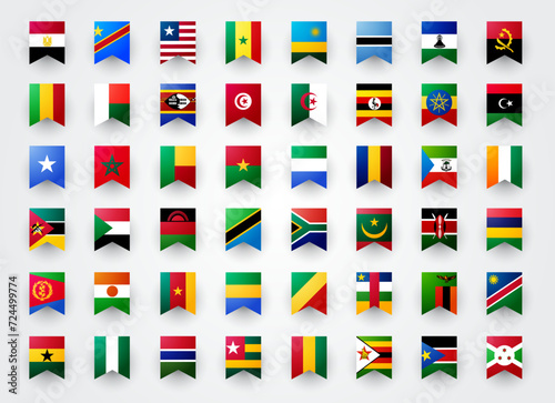 Giant Africa Flag Set. Banner With African Flags. Free Download Giant Africa Flag Set. Banner With African Flags. - GFXLoad