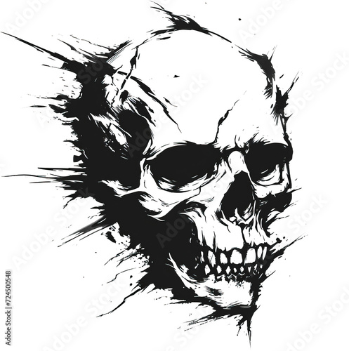 Darksiders skull isolated on transparent background. PNG photo