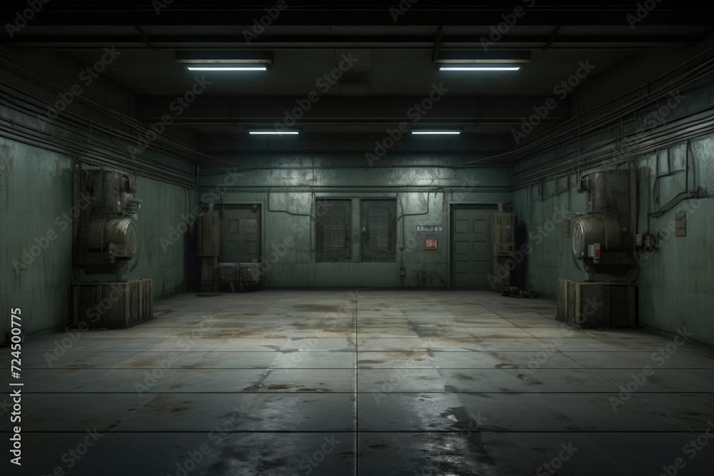 Old underground military bunker shelter