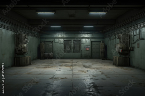 Old underground military bunker shelter