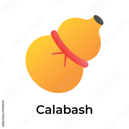 Perfectly designed icon of calabash ready to use in websites and mobile apps