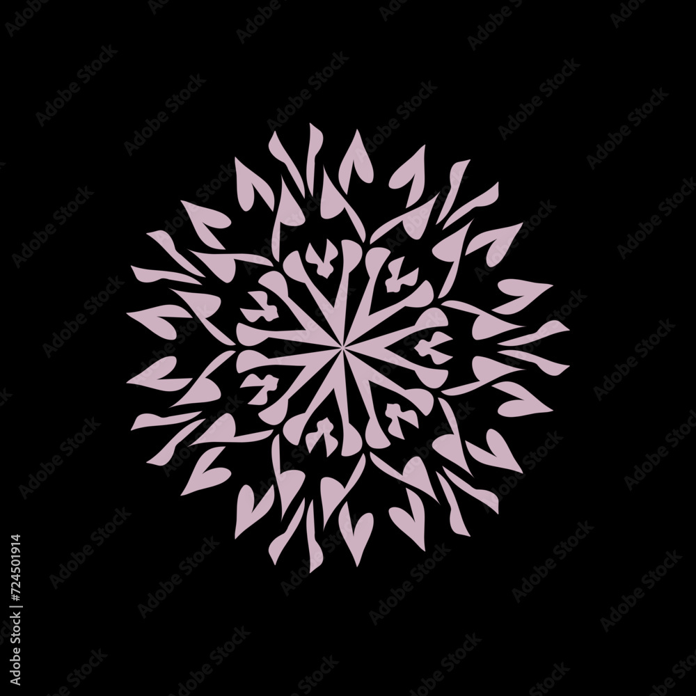 Traditional Thai flower ornament design icon vector Traditional Thai flower ornament design icon vector