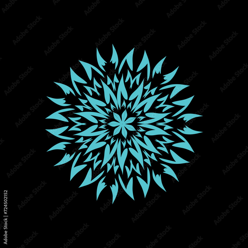 Hand drawn doodle ethnic mandala with color Hand drawn doodle ethnic mandala with color